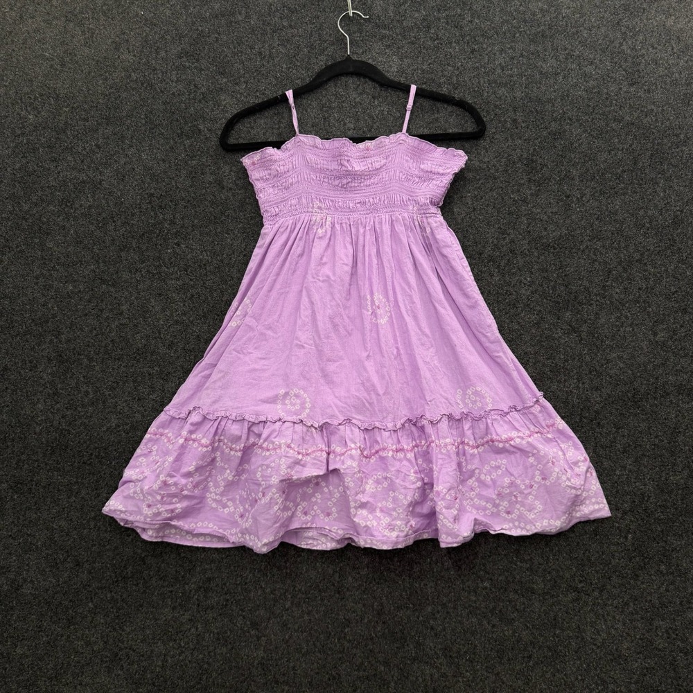 Gap Kids Vintage Lavender Purple Smocked Boho Tiered Dress XS Women Fits